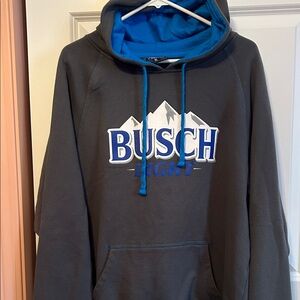 Busch Light J. America Charcoal and Blue Men's Hoodie